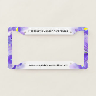 Purple Iris License Plate Frame