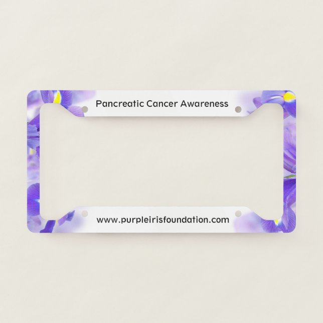Purple Iris License Plate Frame (Front)