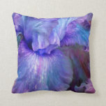 Purple Iris Moods Art Decorator Pillow
