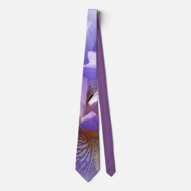 purple iris neck tie (Front)