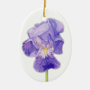 Purple Iris Ornament