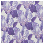 Purple Iris painting botanical art pattern Fabric