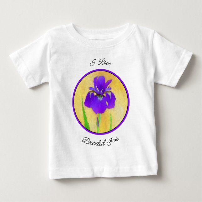 Purple Iris Painting - Original Flower Art Baby T-Shirt (Front)
