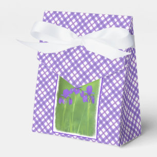Purple Iris Painting - Original Flower Art Favor Boxes