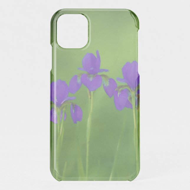 Purple Iris Painting - Original Flower Art Uncommon iPhone Case (Back)