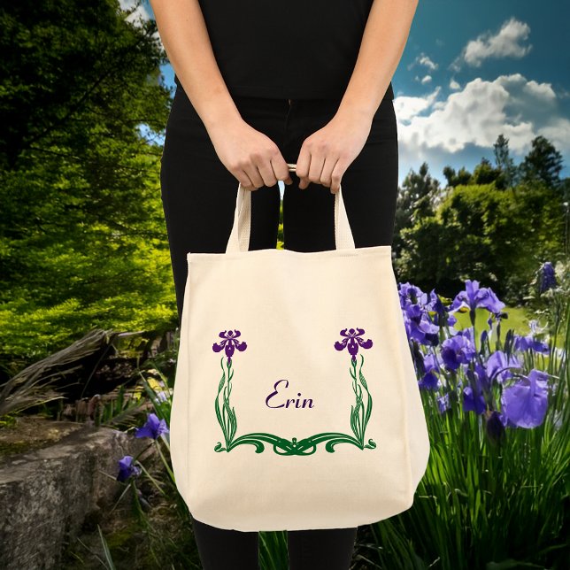 Purple Iris Personalized Tote Bag (Creator Uploaded)