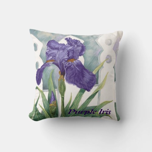 Purple Iris _ Pillow