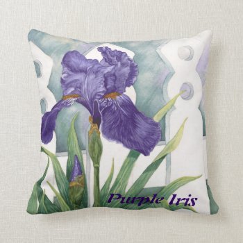 Purple Iris - Pillow by SharonKMoore at Zazzle