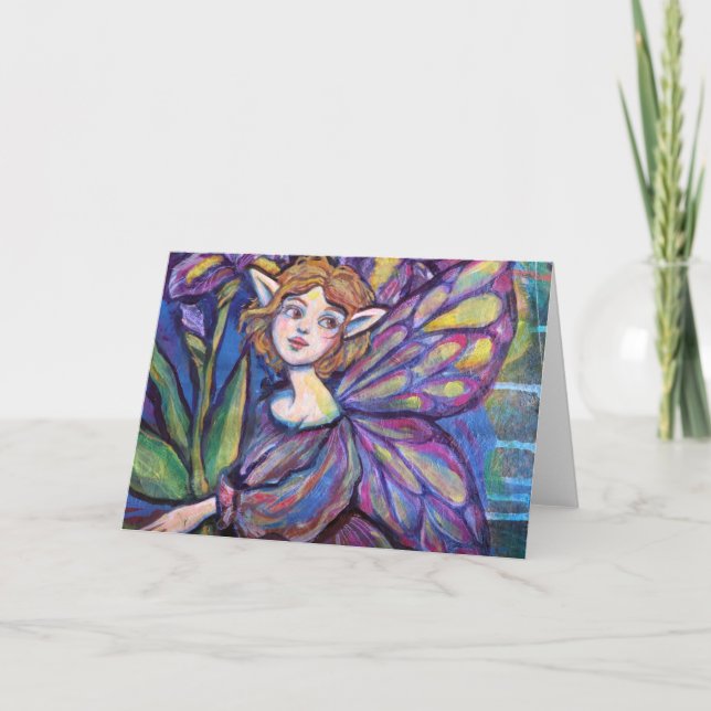 Purple Iris Pixie Girl                             Card (Front)