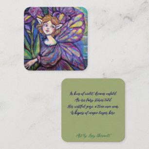 Purple Iris Pixie Girl Enclosure Card