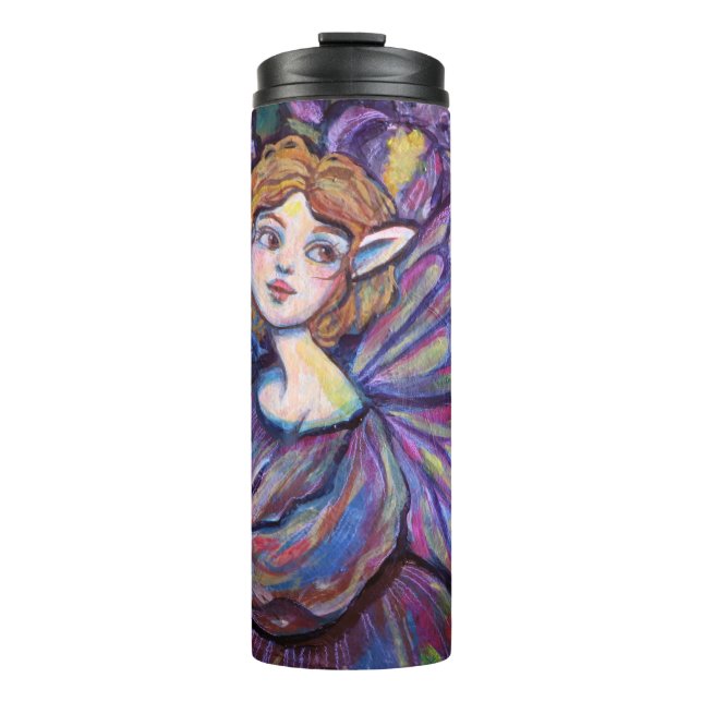 Purple Iris Pixie Girl                             Thermal Tumbler (Front)