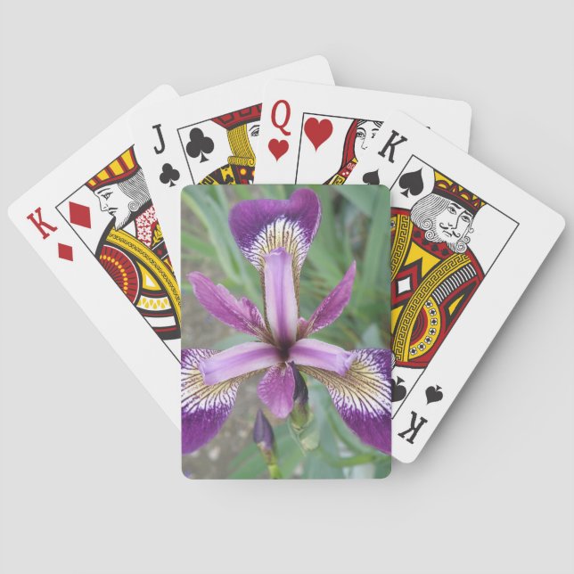 Purple Iris Playing Cards (Back)