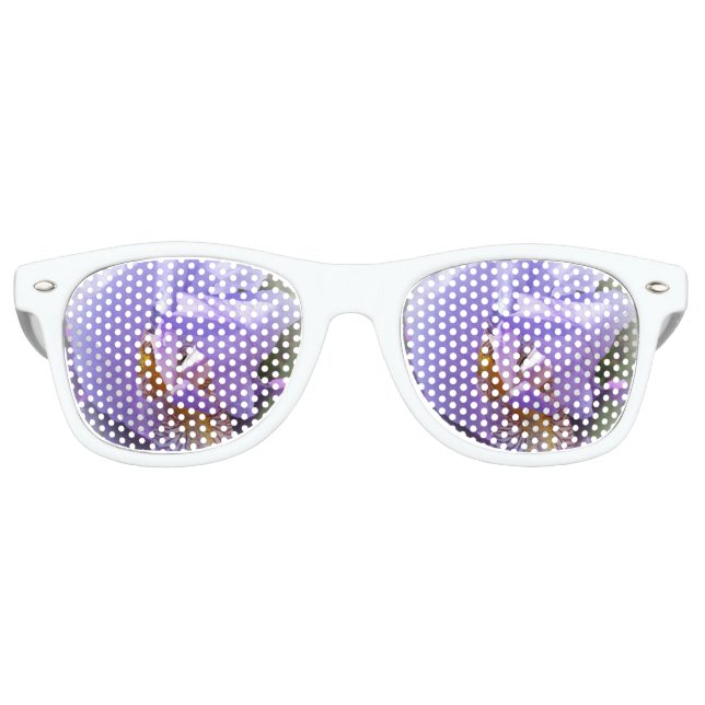 purple iris retro sunglasses (Front)