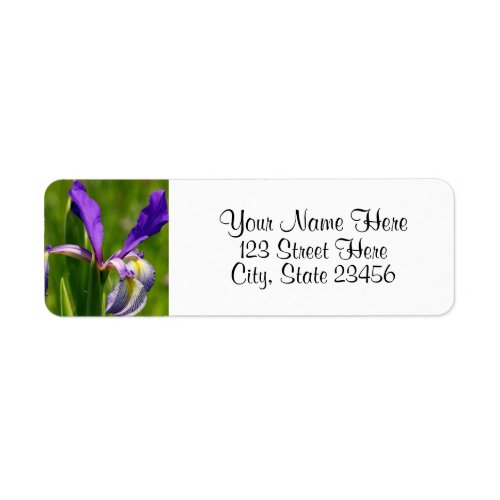 Purple Iris Return Address Labels