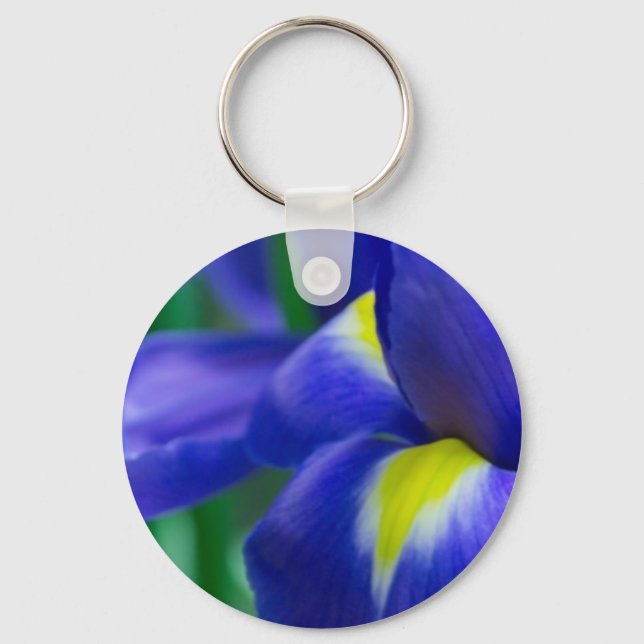Purple Iris Round Keychain (Front)