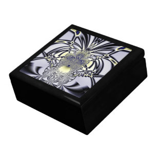 Purple Iris Sacred Geometry Fractal Art Jewelry Box