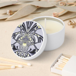 Purple Iris Sacred Geometry Fractal Art Mini Candle Favors