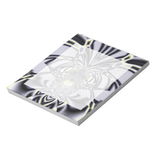 Purple Iris Sacred Geometry Fractal Art Notepad