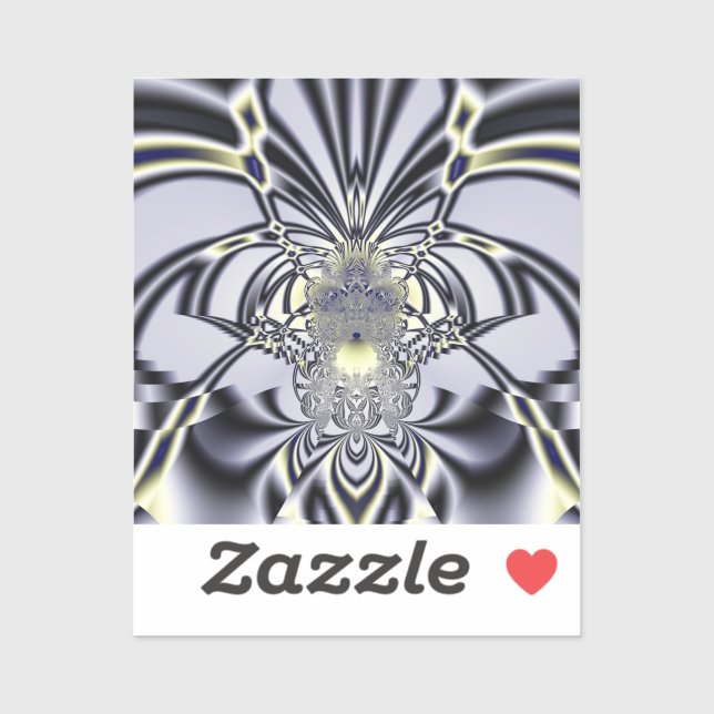 Purple Iris Sacred Geometry Fractal Art Sticker (Sheet)