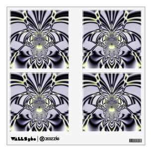 Purple Iris Sacred Geometry Fractal Art Wall Decal