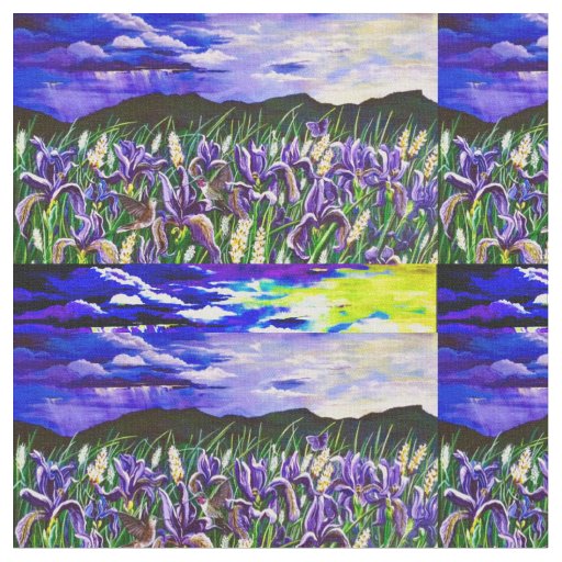 Purple Iris Storm Fabric