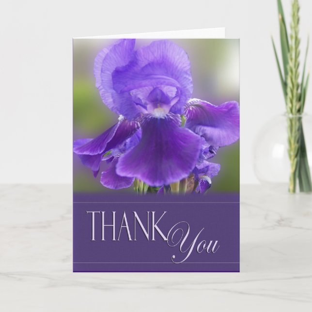 Purple Iris Thank You card (Front)