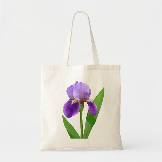 Purple Iris Tote Bag (Front)