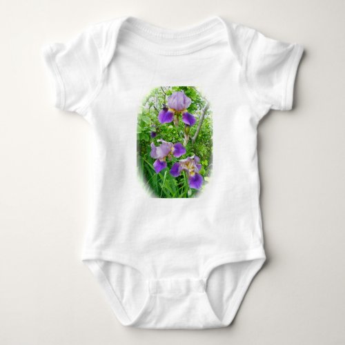 Purple Iris Trio Baby Onsie Baby Bodysuit