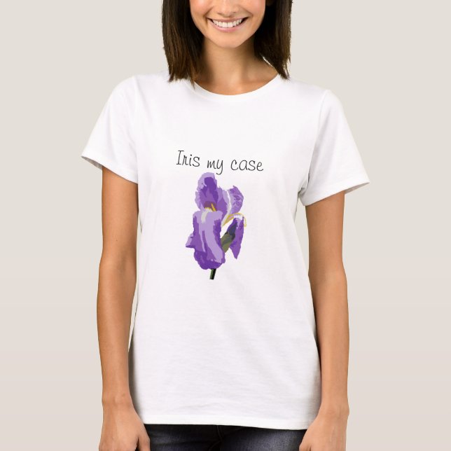 Purple Iris Vector Art T-Shirt (Front)
