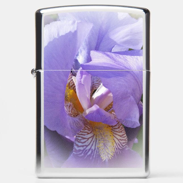 purple iris zippo lighter (Front)