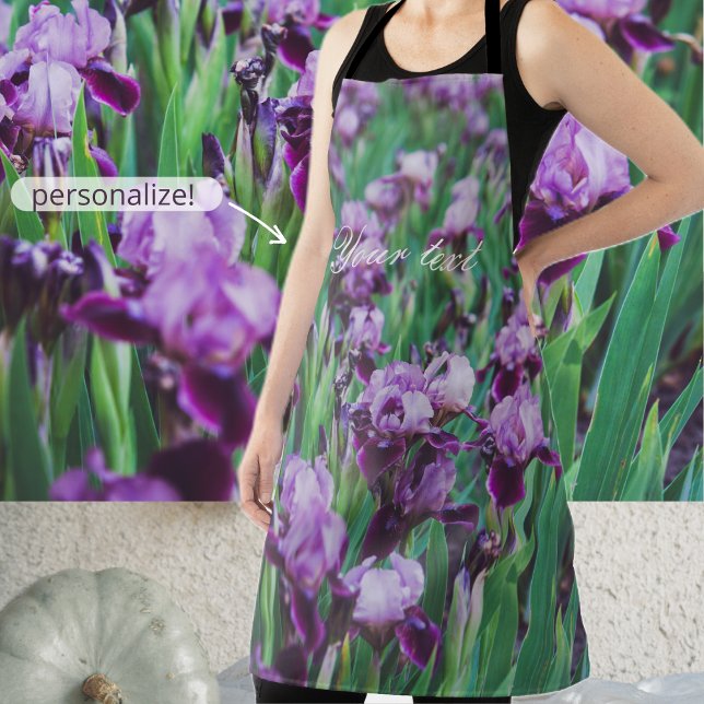 Purple irises apron (Creator Uploaded)