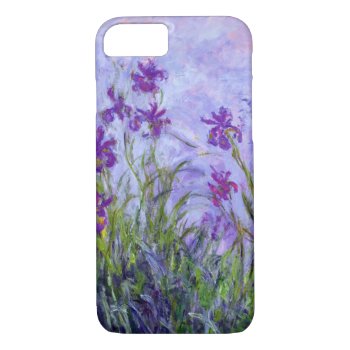 Purple Irises Floral Claude Monet Iphone 8/7 Case by mangomoonstudio at Zazzle