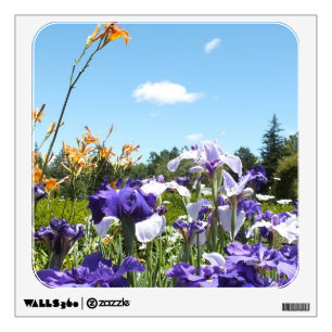 Purple Irises Garden Wall Decal