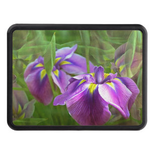 Purple Irises in Motion Hitch Cover