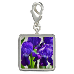 Purple Irises Iris Flower Charm