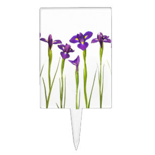 Purple Irises - Iris Flower Customized Template Cake Topper