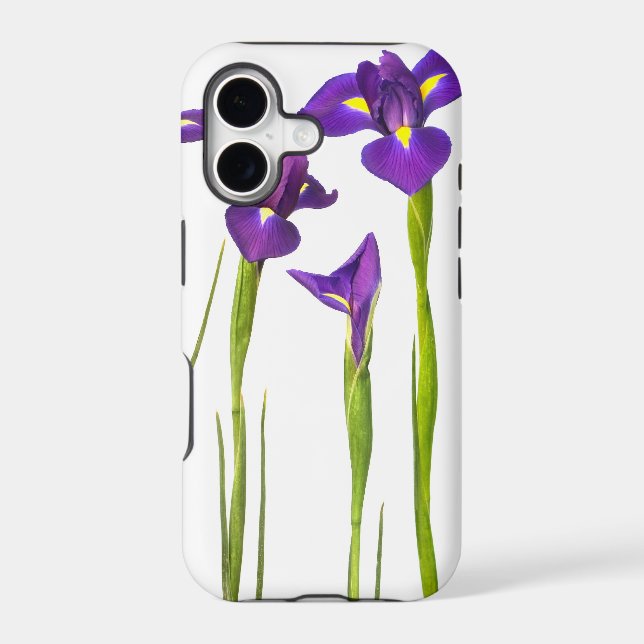 Purple Irises - Iris Flower Customized Template Iphone Case (Back)
