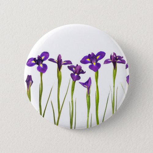 Purple Irises _ Iris Flower Customized Template Pinback Button
