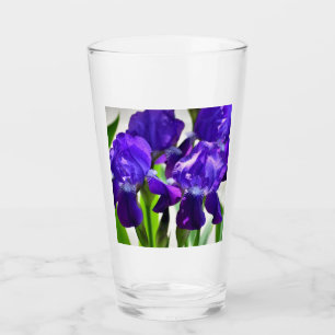 Purple Irises Iris Flower Glass