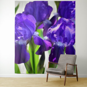 Purple Irises Iris Flower Tapestry