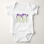 Purple Irises Isolated On A White Background Baby Bodysuit at Zazzle