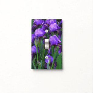 "PURPLE IRISES" LIGHT SWITCH COVER