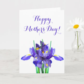 Purple Irises Mother's Day Card
