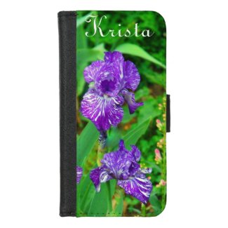 Purple Irises Personalized Floral 
