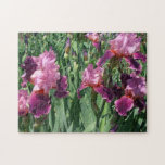 Purple Irises Spring Floral Jigsaw Puzzle