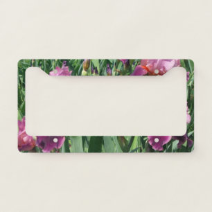 Purple Irises Spring Floral License Plate Frame