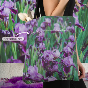 Purple irises  tote bag