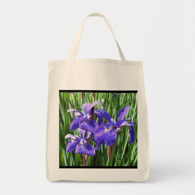 Purple Irises Tote Bag (Front)