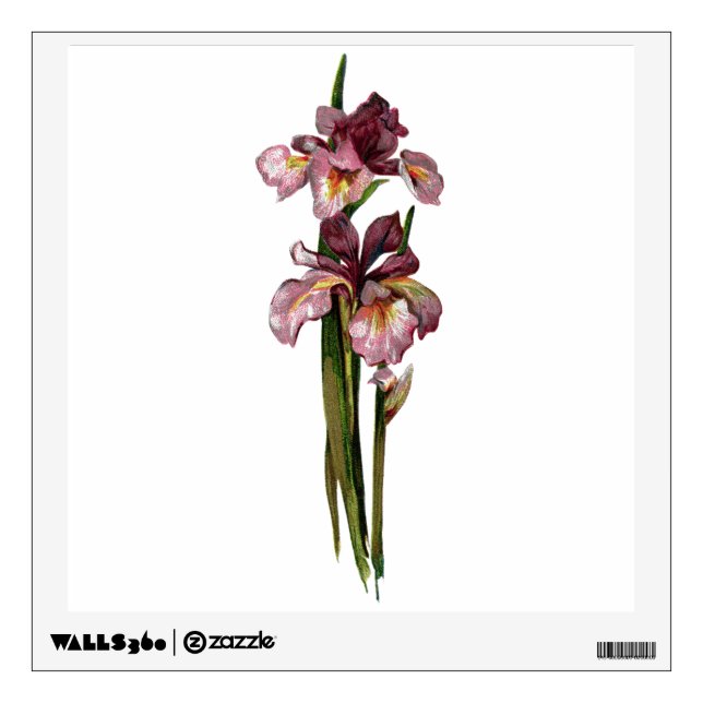 Purple Irises Wall Decal (Front)