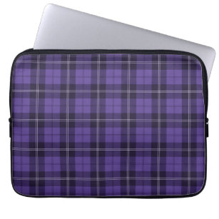 Purple Irish Plaid Patterned Laptop Sleeve